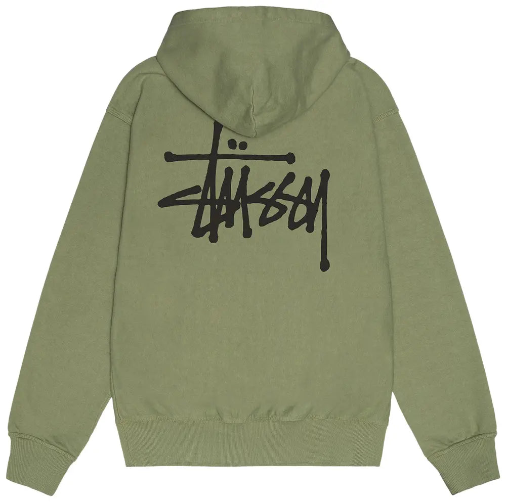 Stussy Basic Pigment Dyed Hoodie 'Artichoke
