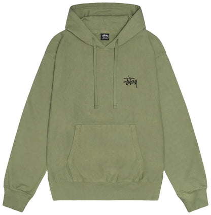 Stussy Basic Pigment Dyed Hoodie 'Artichoke