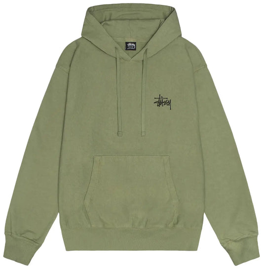 Stussy Basic Pigment Dyed Hoodie 'Artichoke