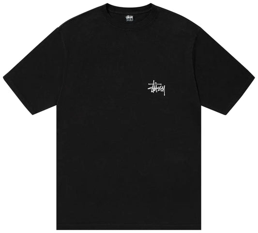 Stussy Basic Pigment Dyed Logo Tee 'Black